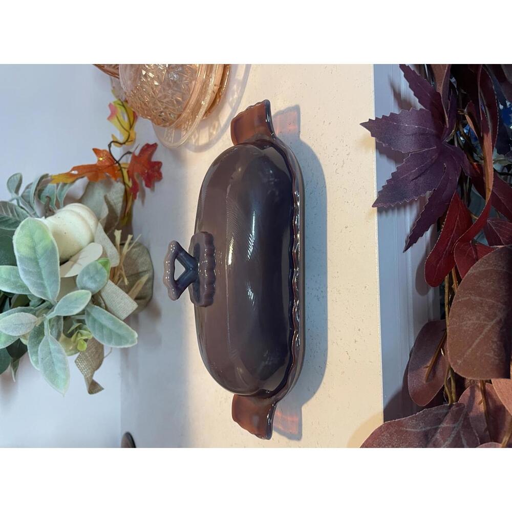 Mosser Anna Eggplant Purple Butter Dish